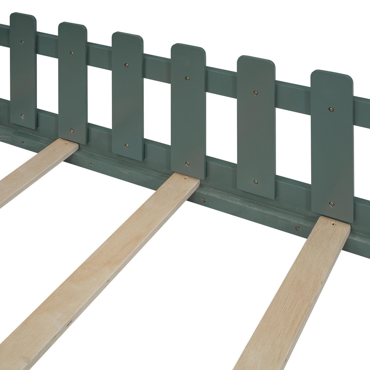 HAUSBETT 90/200 cm Grün - Grün, Holz - Raumix