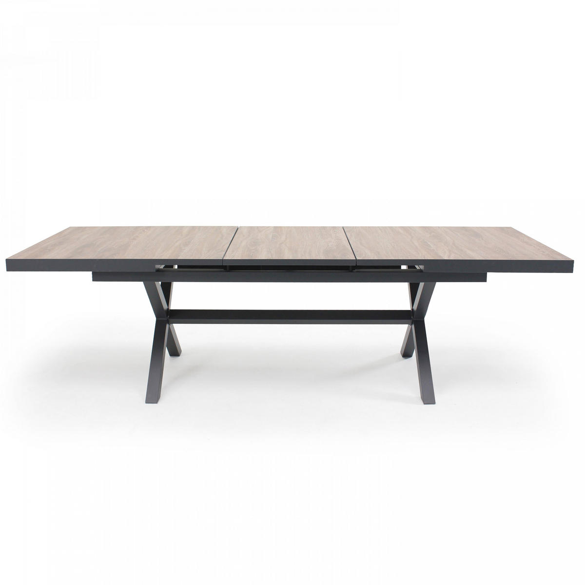 GARTENTISCH ., Braun/Grau - Braun, Metall (260/100/75cm) - Oviala