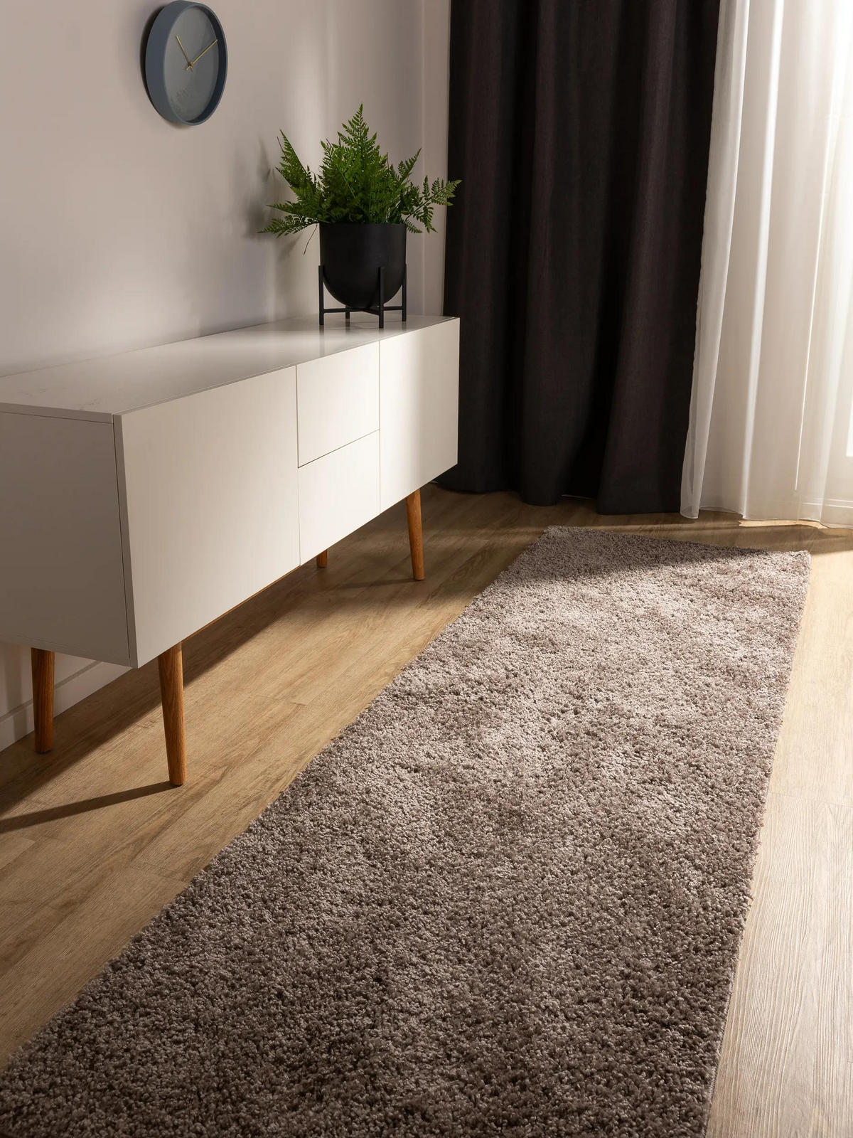 HOCHFLORTEPPICH Soho Taupe 80x250 cm - Taupe, Kunststoff (80/250cm) - benuta