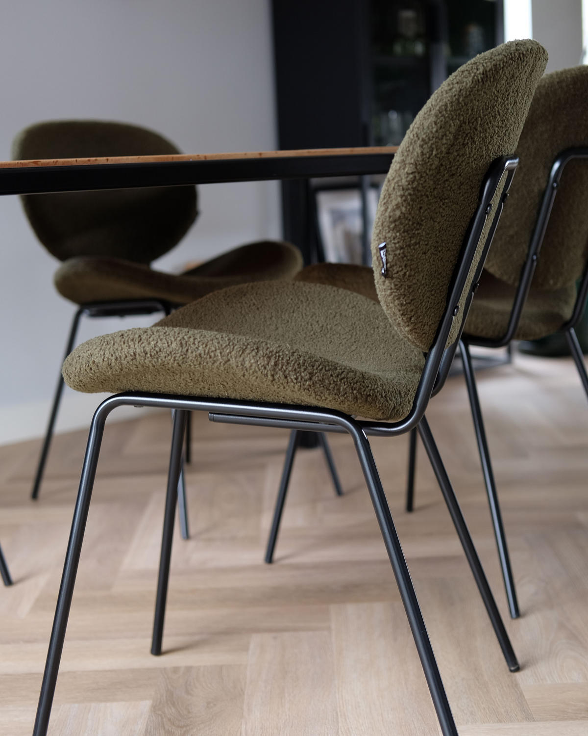 JÍDELNÍ ŽIDLE sada 2 ks Umělá kůže Zelená Luana - zelená barva, kov/textil (50/80/52cm) - Beliani