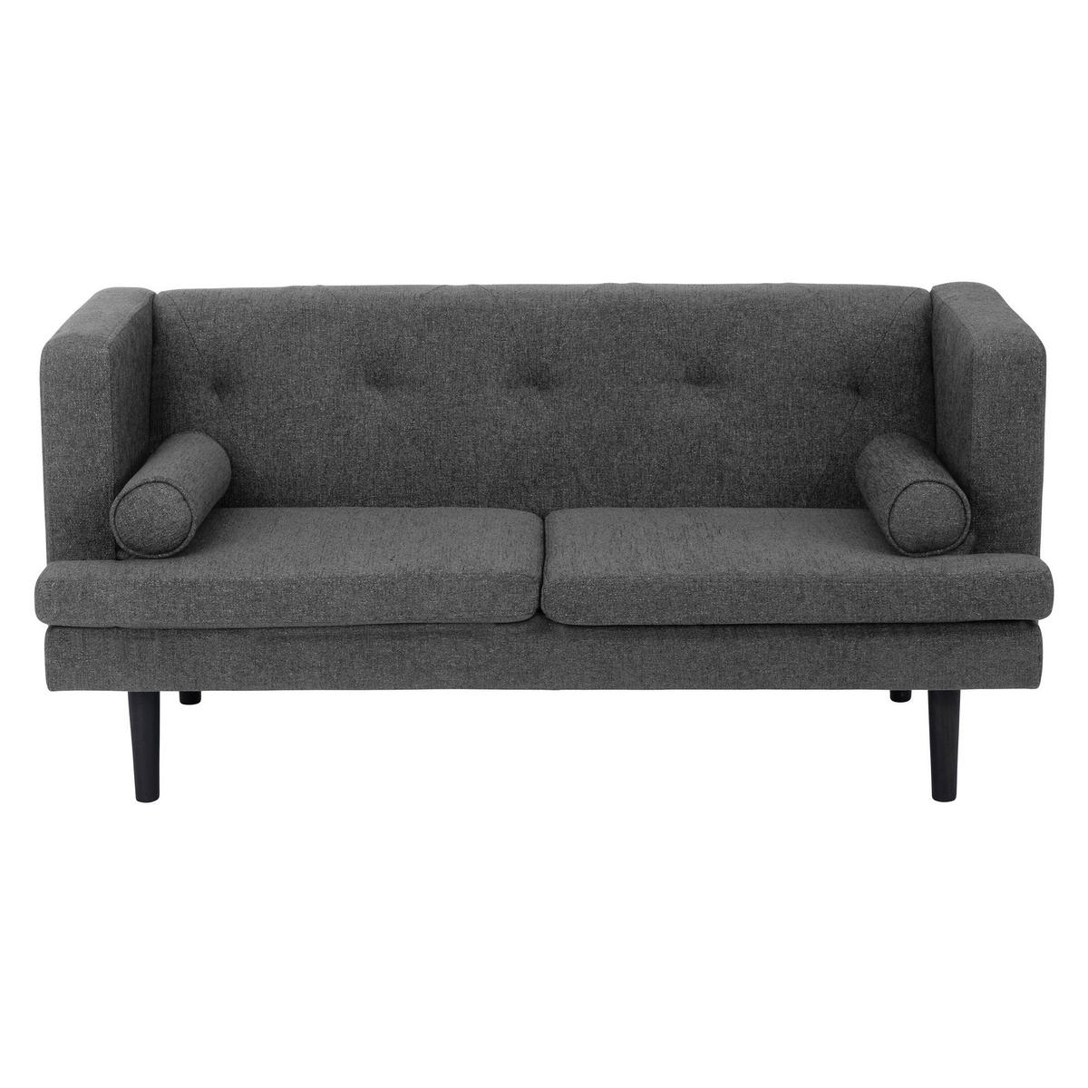 KINDERSOFA 2-Sitzer Keavy Flachgewebe anthrazit - Anthrazit, Kunststoff (102/57/34cm) - 58aufmkessel