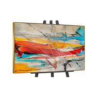 GEMÄLDE Farbige Harmonien II Schattenfugenrahmen Gold 120x80 cm - Goldfarben, Holz (120/80cm) - YS-art gallery