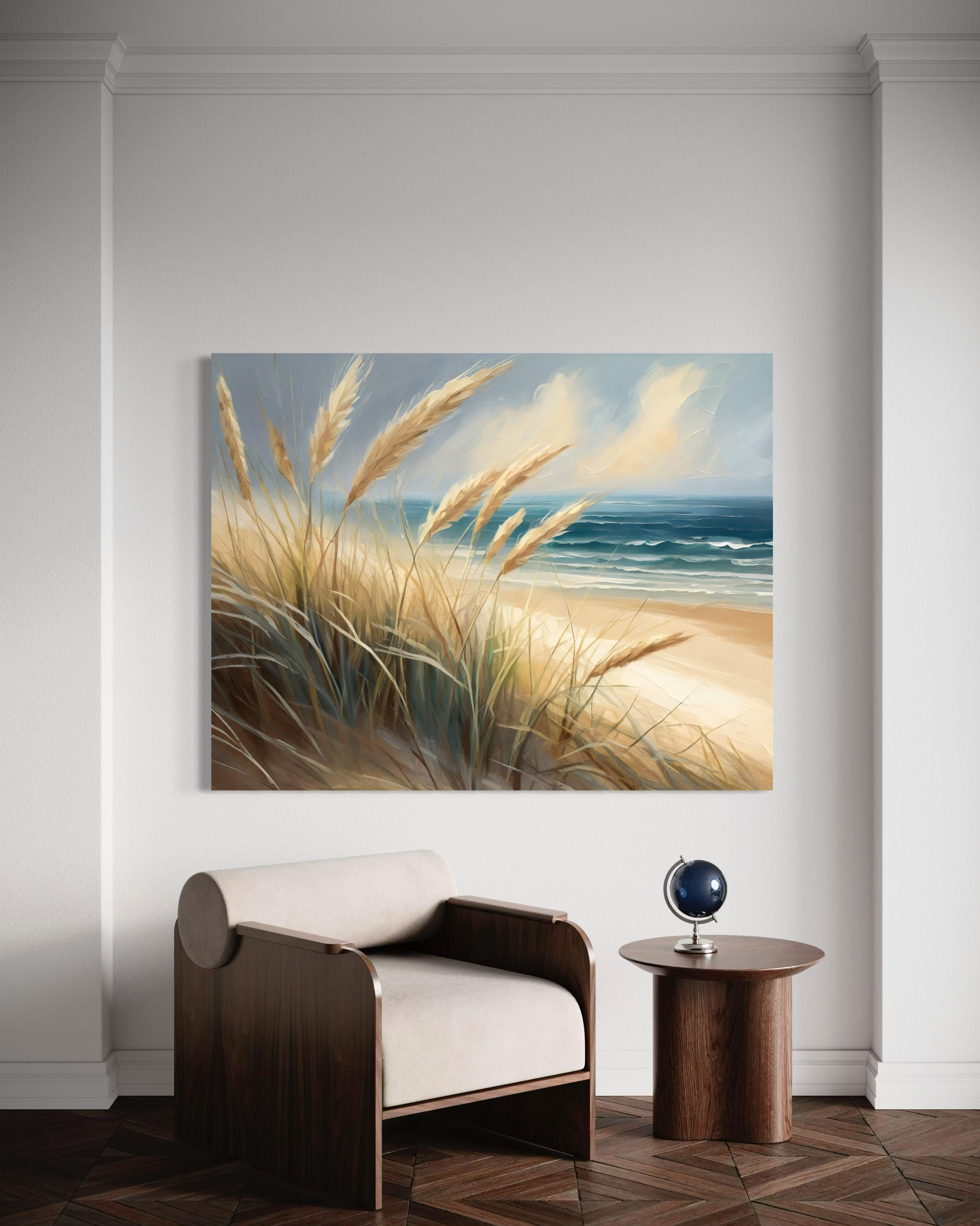 WANDBILD meer strand natur landschaft - Beige, Textil (60/40cm) - Feeby