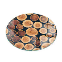 GLASPLATTE für Kamin Ø 60 cm Braun - Braun, Glas (60/60/0.4cm) - ArtPrintCave