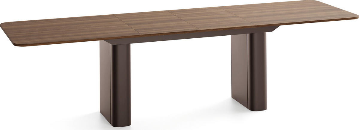 ESSTISCH Riven rechteckig ausziehbar verlängerbar mit Butterfly-Auszug, Walnuss Braun 200-296/90/76 cm - Walnussfarben/Braun, Holzwerkstoff/Metall (90/296/76cm) - WFL GROUP