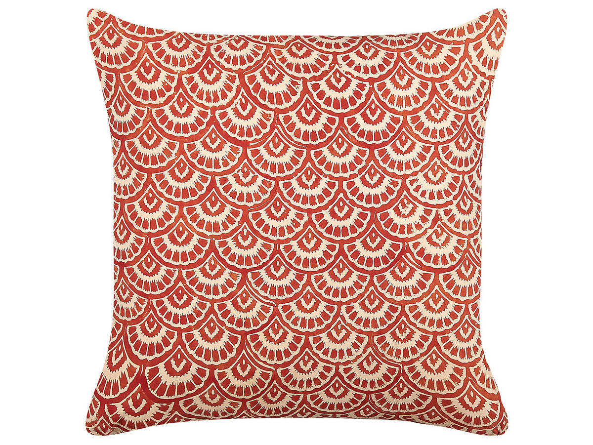 DEKOKISSEN 2er-Set Creme 45/45 cm Rhus - Creme, Naturmaterialien/Textil (45/45cm) - Beliani