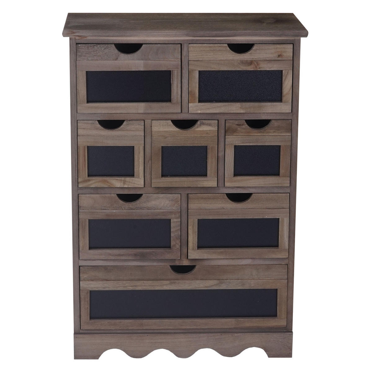 KOMMODE MIT TAFEL SHABBY-LOOK Braun, Anthrazit - Anthrazit/Braun, Holz (60/87/30cm) - MCW