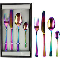 BESTECKSET Rainbow 24-tlg. - Multicolor, Metall - FURNARO