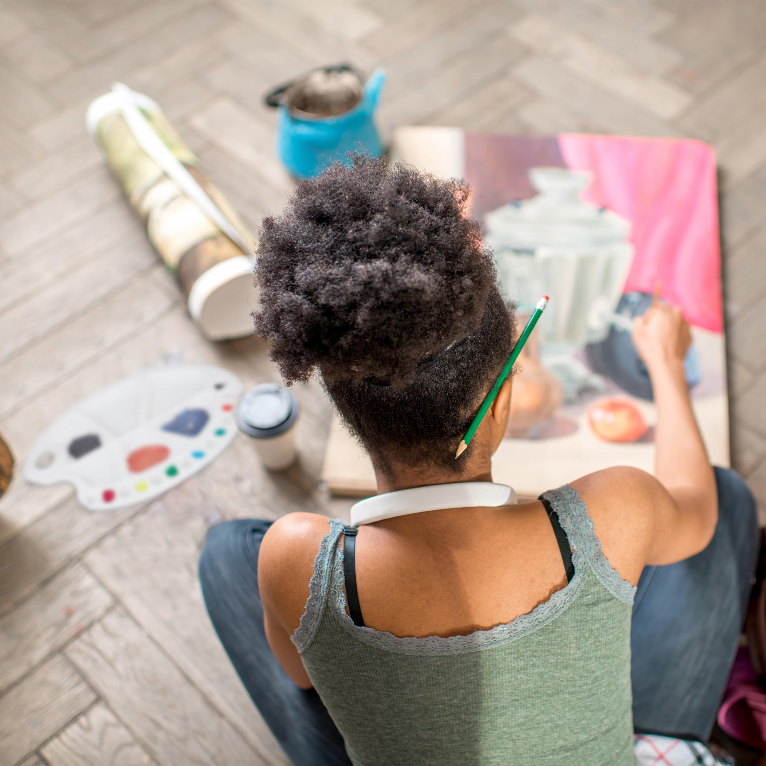 MISCHPALETTE - Weiß, Kunststoff (34/1.5/25cm) - Relaxdays