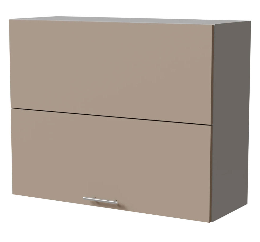 KLAPPHÄNGESCHRANK Brerra W8B/90-AV Grau / RAL 1019 graubeige Matt 90 / 32,5 / 72cm - Graubraun/Grau, Holz/Holzwerkstoff (90/72/32.5cm) - Feldmann-Wohnen