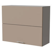 KLAPPHÄNGESCHRANK Brerra W8B/90-AV Grau / RAL 1019 graubeige Matt 90 / 32,5 / 72cm - Graubraun/Grau, Holz/Holzwerkstoff (90/72/32.5cm) - Feldmann-Wohnen