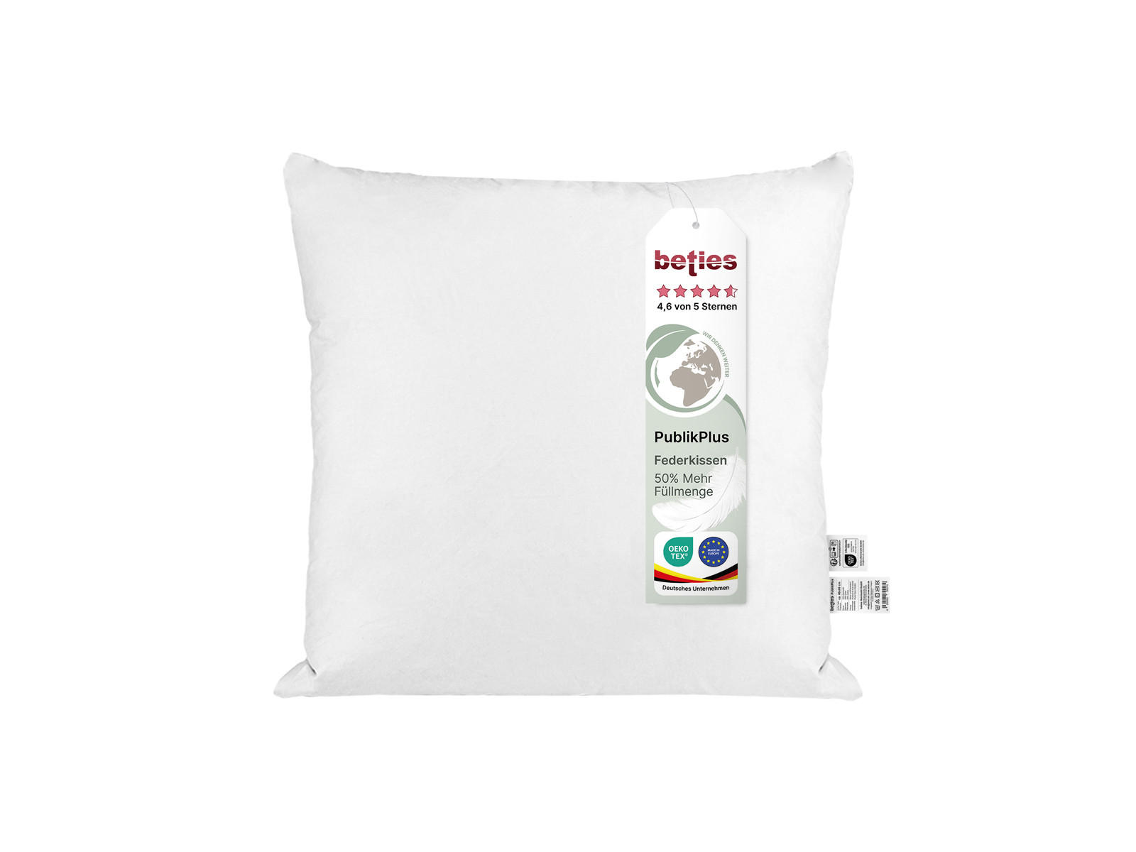 FEDERKISSEN PublikPlus 50/50 cm - Creme, Textil (50/50cm) - beties Heimtextil