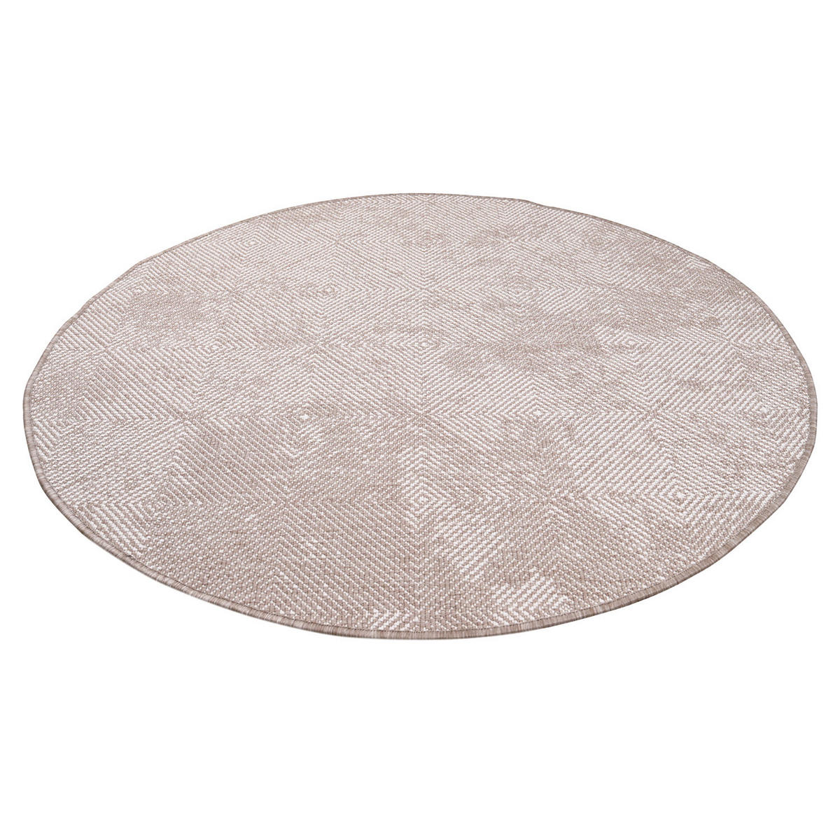 OUTDOOR-TEPPICH DuoRug 5845 Creme 160x160 cm - Beige, Textil (160/160cm) - carpet city