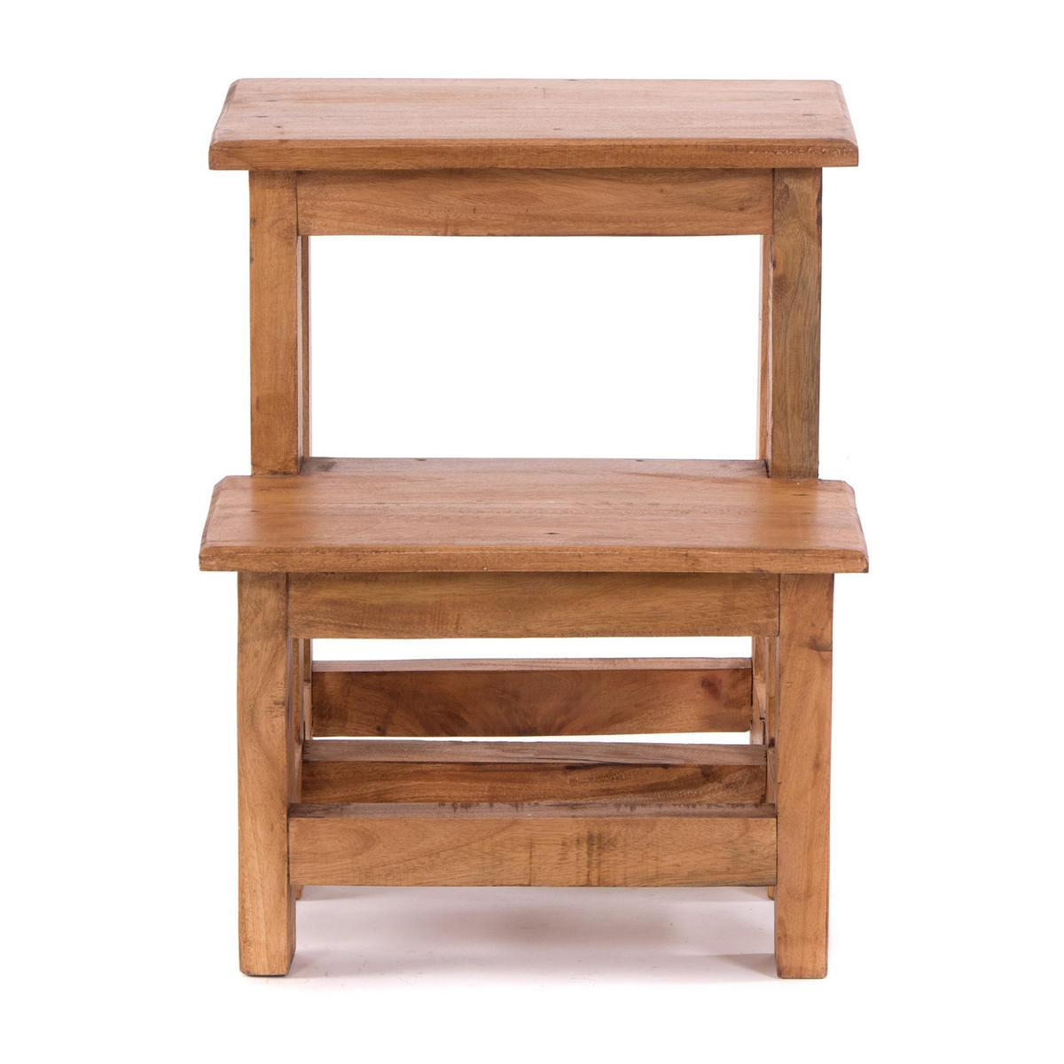 BLUMENLEITER STEP 2 Stufen, Massivholz honigfarben - Braun, Holz (37/46/37cm) - DESIGN DELIGHTS