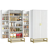MEHRZWECKSCHRANK DE-11337 5 Böden & 12 Türregale Weiß - Weiß, Holzwerkstoff (29/119.5/58cm) - ComfortXL