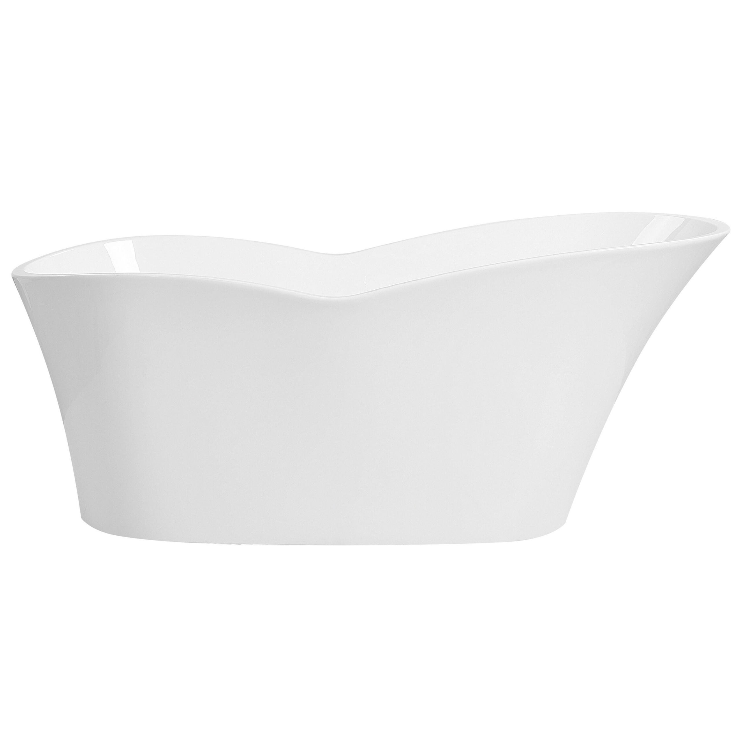 Beliani Badewanne Weiß 80x74x170 cm