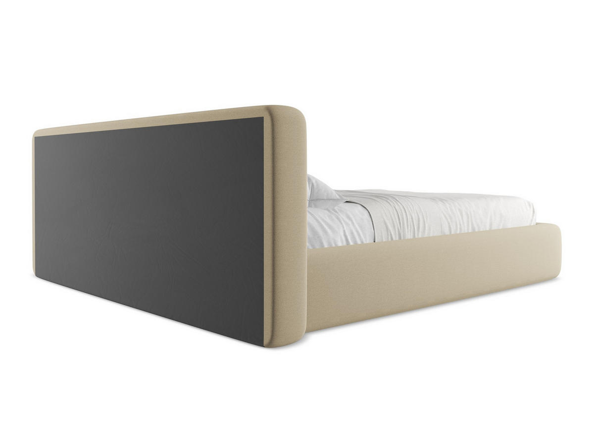 POLSTERBETT mit Bettkasten und Lattenrost 220x225 Beige - Beige/Schwarz, Kunststoff/Textil (180/200cm) - Makamii
