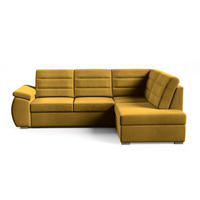ECKSCHLAFSOFA - Ecksofa Gardenia - Gelb -Rechts - Gelb, Holzwerkstoff (264/190cm) - Möblo