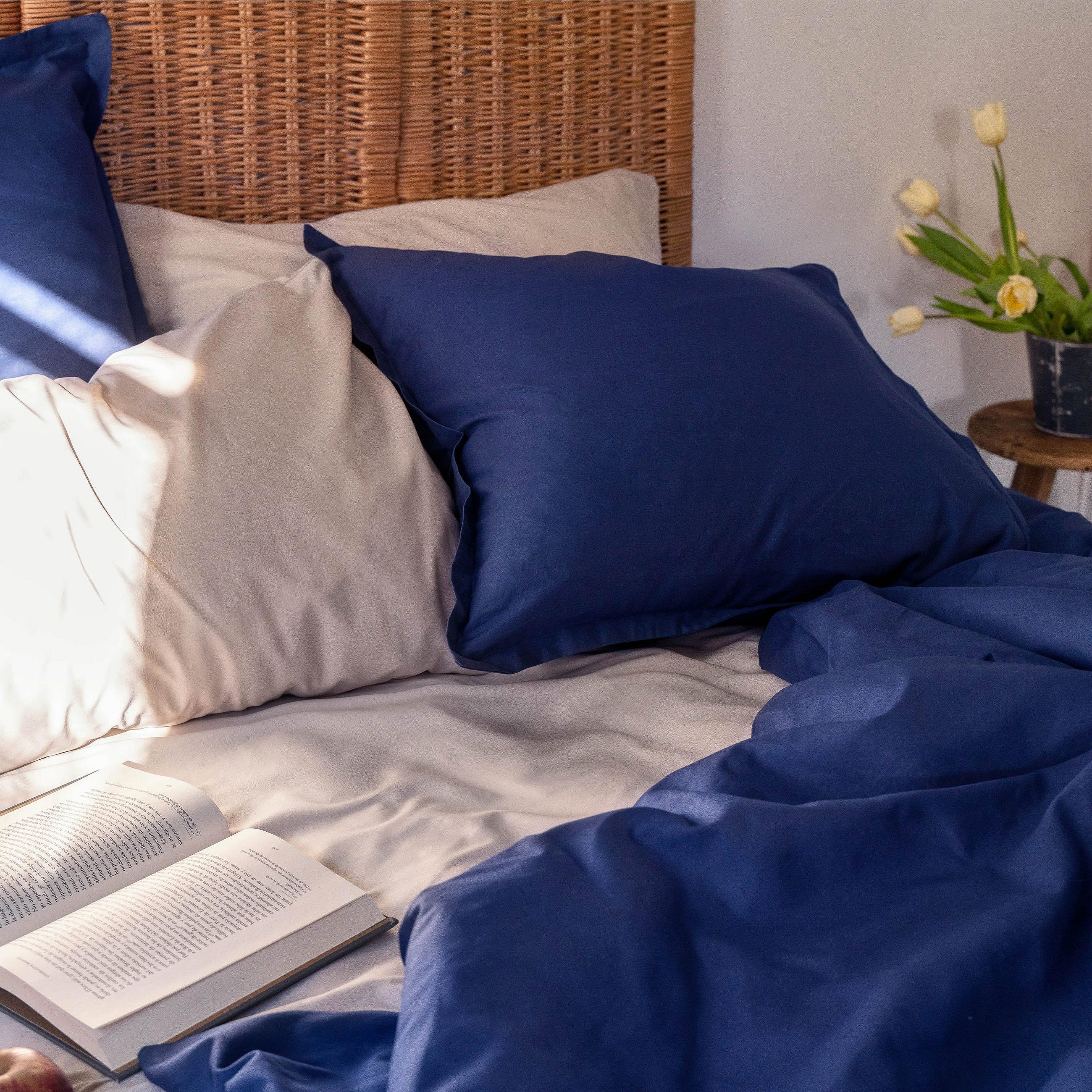 BETTBEZUG basic 180x220 cm (komfortgrösse) dunkelblau - Blau, Textil (180/220cm) - Happy Friday