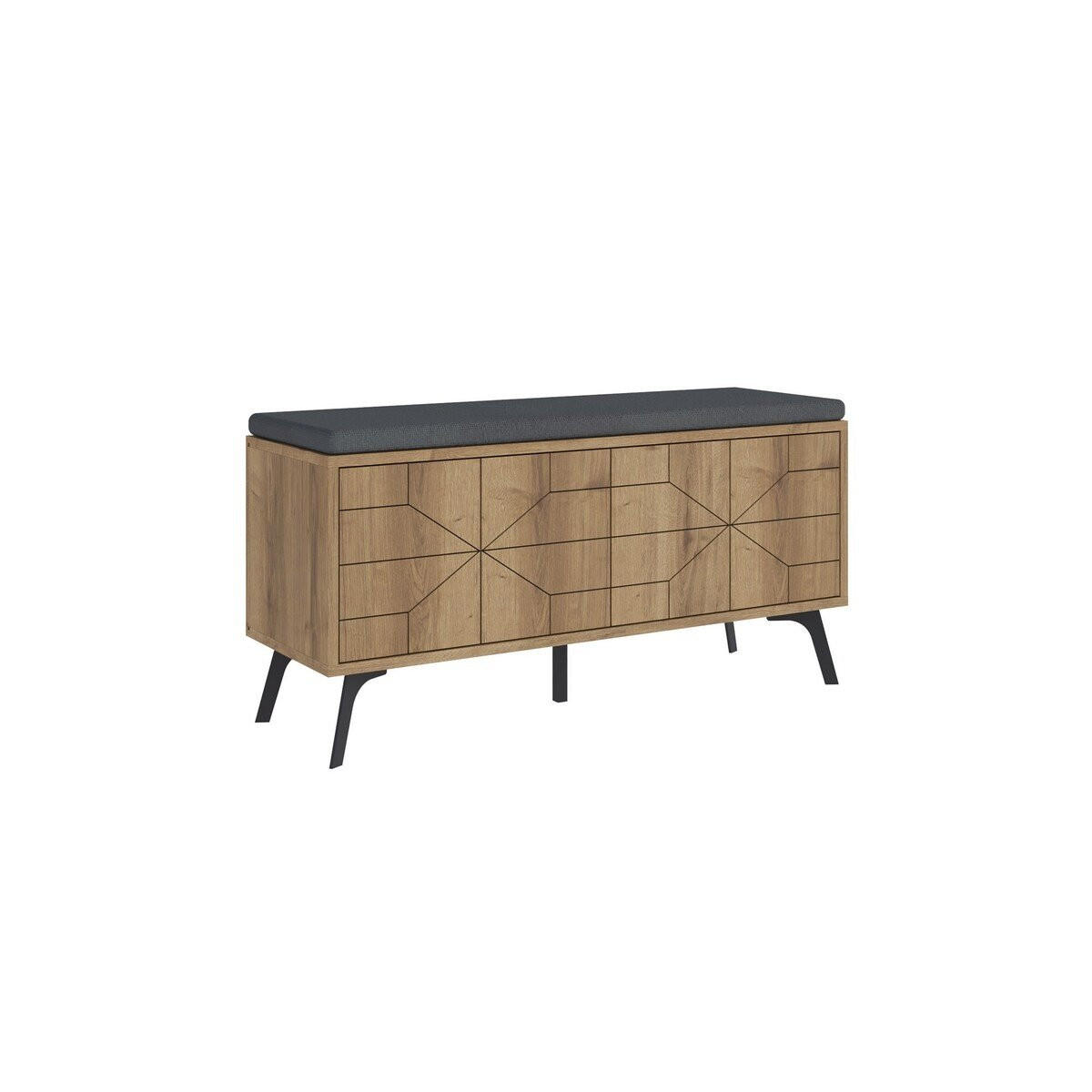 SCHUHSCHRANK 4 Türen - Dune bench - 107/35/55 cm - Apfelbaumfarben, Holzwerkstoff (35/55/107cm) - Calicosy