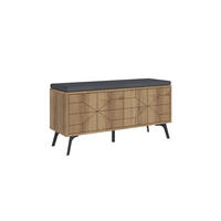 SKŘÍŇKA na boty se 4 dveřmi, výška 55 cm - DUNE BENCH - jabloňová, kompozitní dřevo (107/55/35cm) - Calicosy
