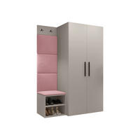 GARDEROBEN-SET Medi IV - Kaschmir/Hellrosa, Holzwerkstoff/Kunststoff (80/191/50cm) - MIRJAN24