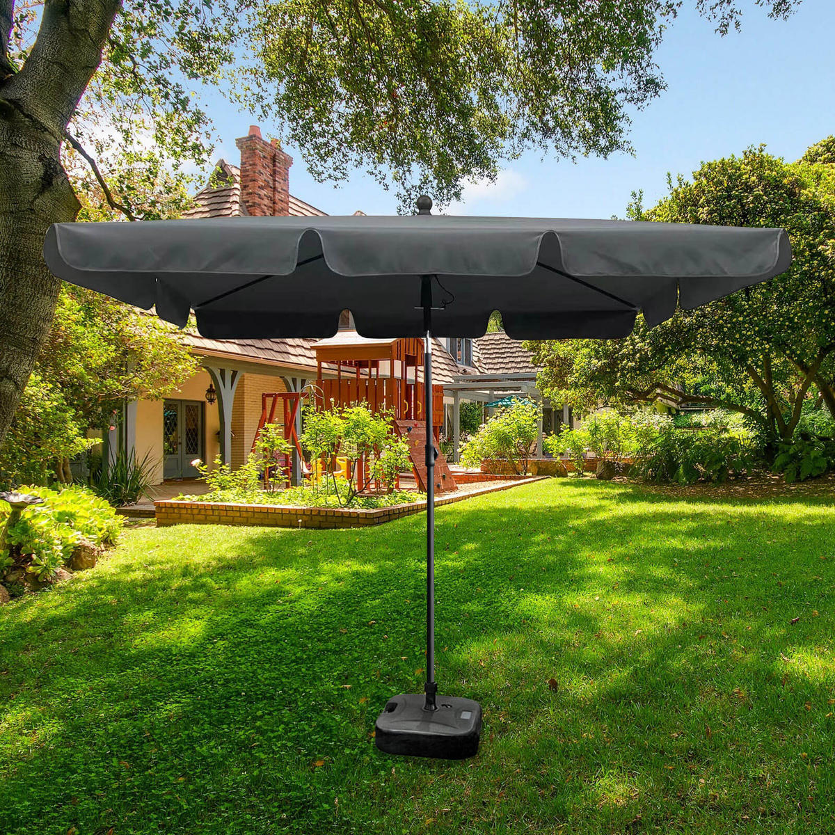 SONNENSCHRIM Grau 235/200 cm - Schwarz/Grau, Metall (200/125cm) - Akord