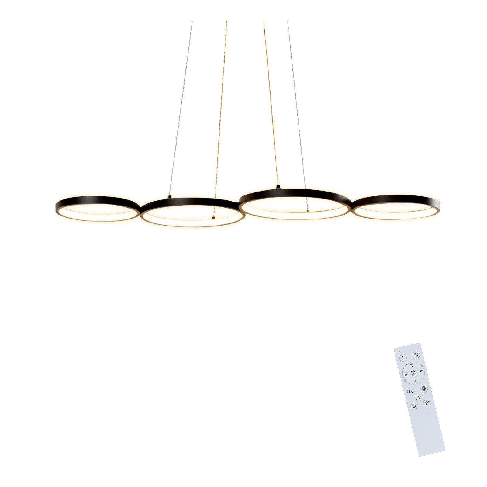 ZMH Led-Hängeleuchte Schwarz 18x150x88 cm