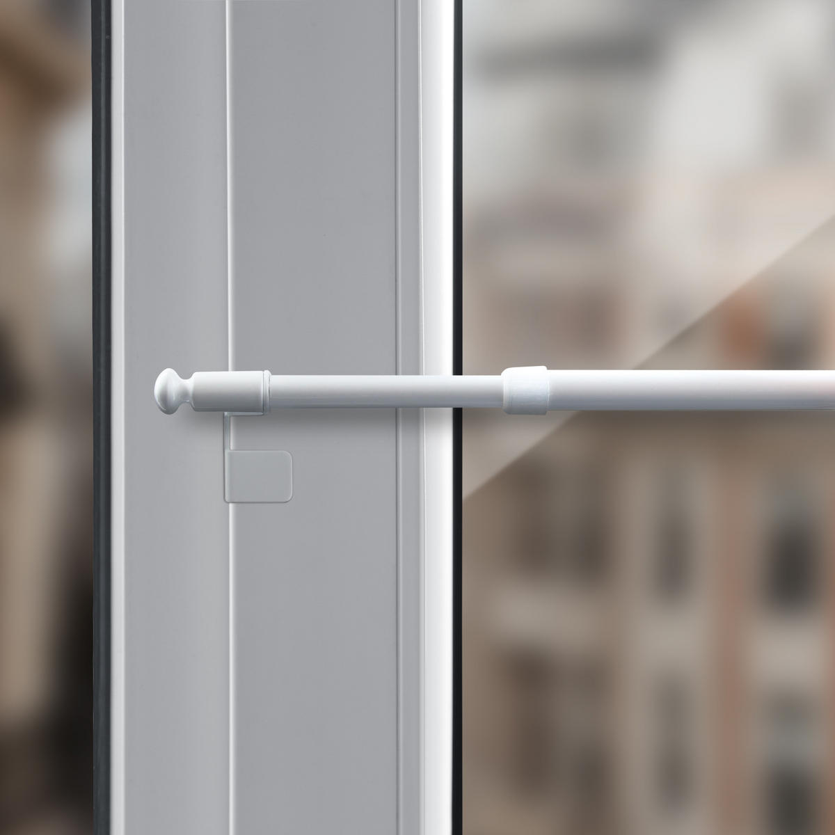KLEMMSTANGE ausdrehbar/ausziehbar Ø8/10mm ( Weiß Fit-Ball ) 80-100 cm - Weiß, Metall (1/1/100cm) - Bestlivings