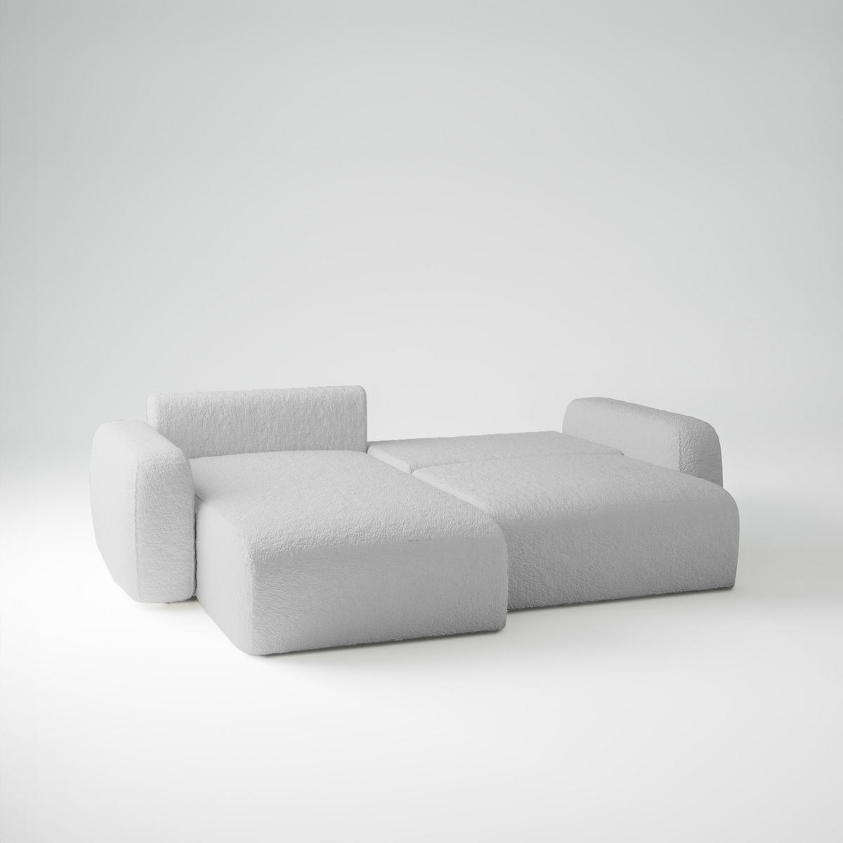 ECKSOFA Varde mini Universelle Silber (Anthology 15) - Grau, Textil (148/257cm) - Fedve