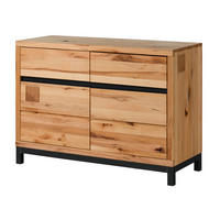 SIDEBOARD Kernbuche 120x45x85 natur geölt VILLANDERS #111 - Braun, Holz (120/85/45cm) - Massivmoebel24