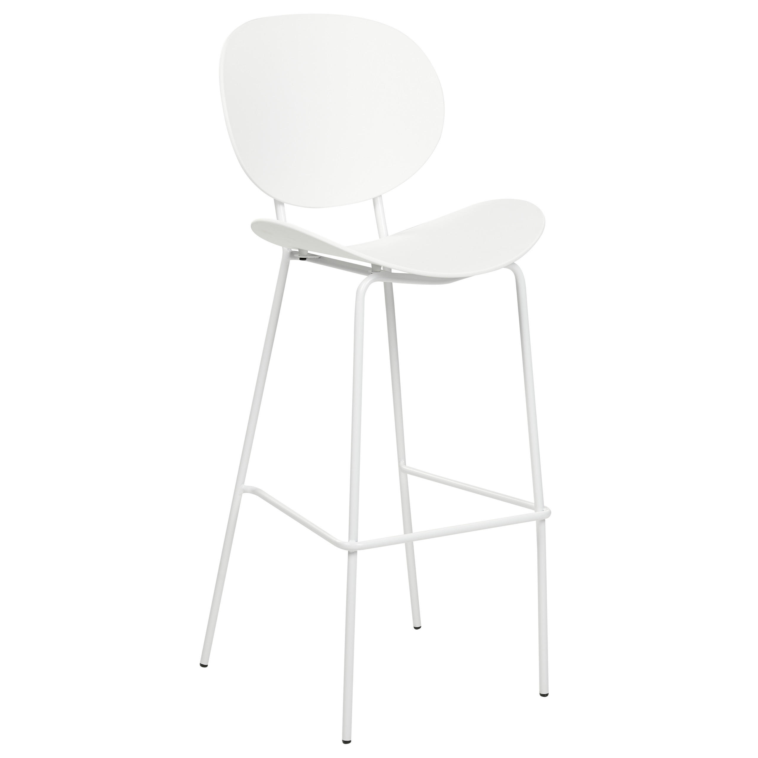 BARSTUHL 2er-Set Kunststoff weiß Shonto - Weiß, Kunststoff (52/116/48cm) - Beliani