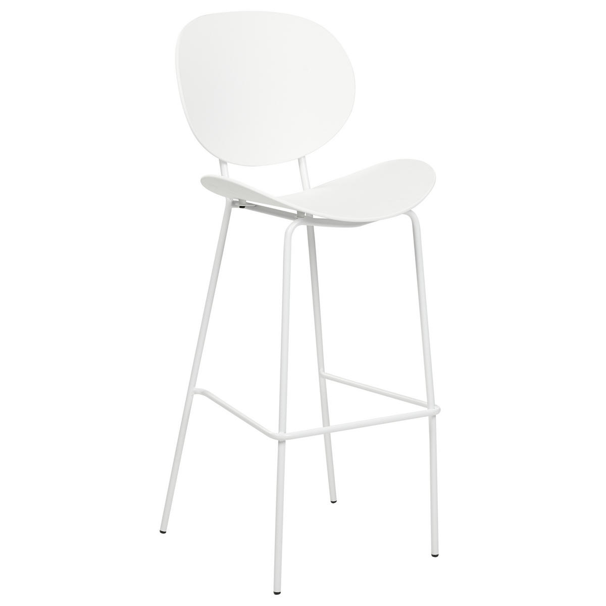 BARSTUHL 2er-Set Kunststoff weiß Shonto - Weiß, Kunststoff (52/116/48cm) - Beliani