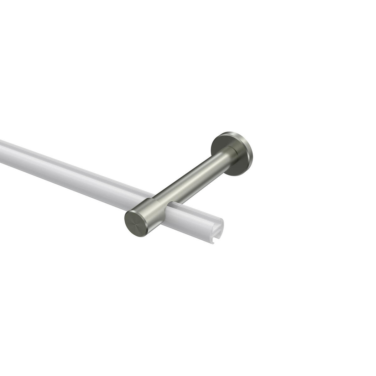 TRÄGER FÜR GARDINENSTANGEN 20 mm Ø, Prestige 1-läufig, Edelstahl-Optik - Edelstahlfarben, Metall (13.7/4/4cm) - INTERDECO