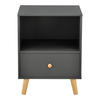 BEISTELLTISCH Sundsvall - Dunkelgrau/Naturfarben, Holz/Holzwerkstoff (30/40/54cm) - [en.casa]