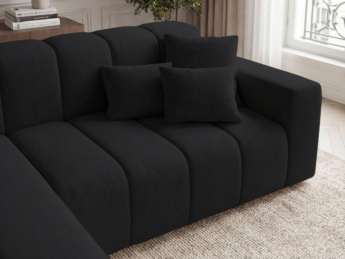 ECKSOFA Nork Schwarz Links - Schwarz, Holz/Textil (180/265cm) - Graingold