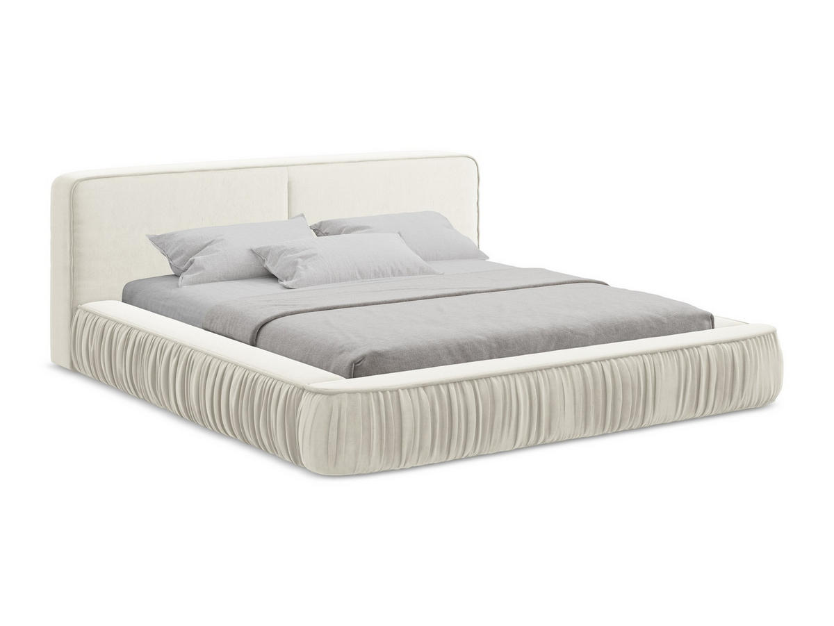 POLSTERBETT mit Bettkasten und Lattenrost 178x238 Beige - Beige/Creme, Kunststoff/Textil (140/200cm) - Makamii