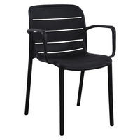 GARTENSTUHL, Silja, Schwarz, Kunststoff, 55 x 57 x 80 cm - Schwarz, Kunststoff (55/80/57cm) - ebuy24