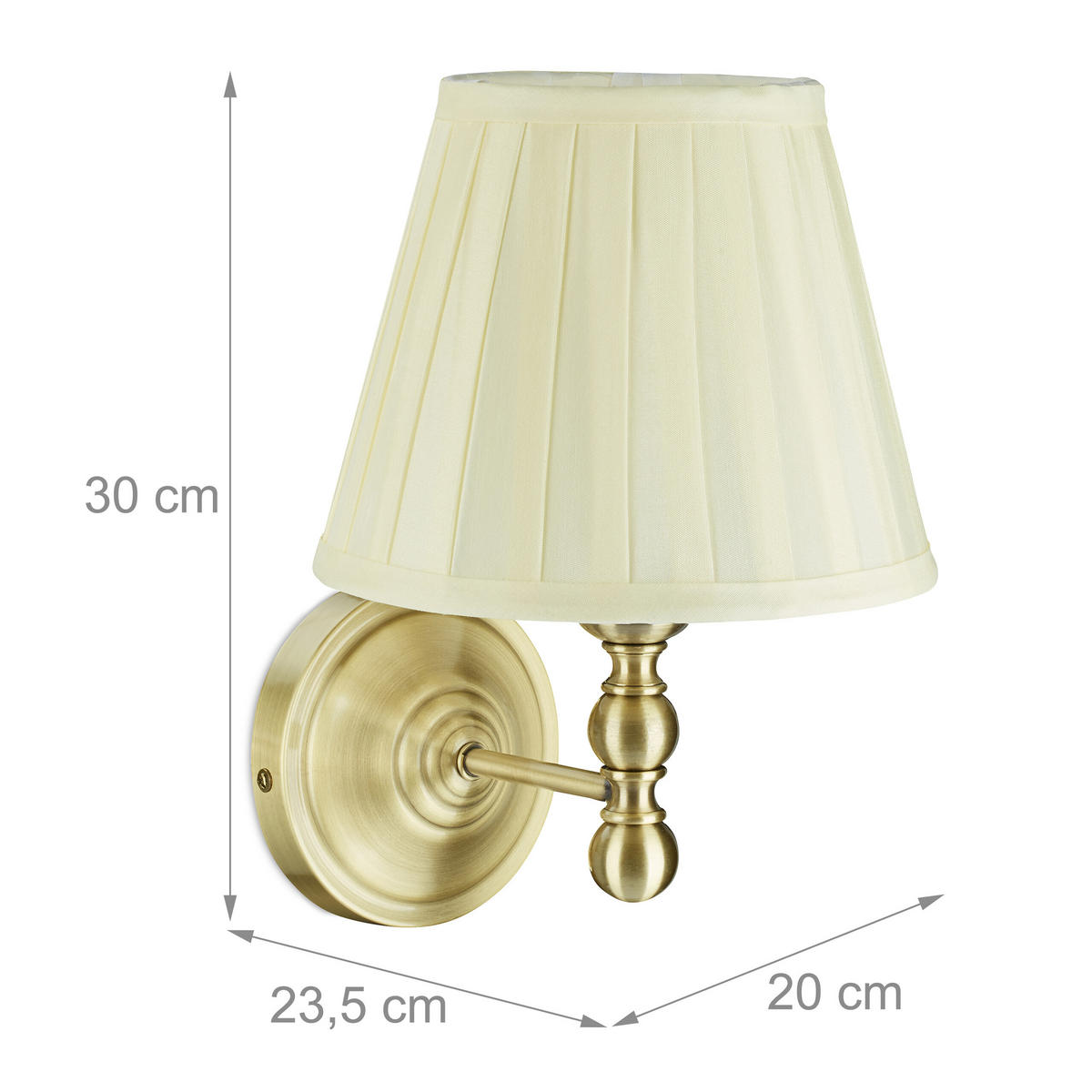 2XWANDLAMPE - Multicolor, Textil/Metall (23.5/20/30cm) - Relaxdays