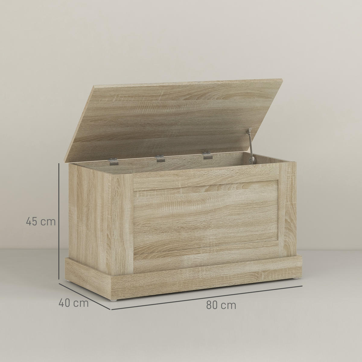 KISSENBOX DE-12428 80/40/45 cm Naturholz - Naturfarben, Holzwerkstoff (40/45/80cm) - ComfortXL