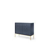 KOMMODE - kommode Melody II 2D2S Dunkelblau + Gold - Goldfarben/Dunkelblau, Holzwerkstoff (104/83/39cm) - Möblo