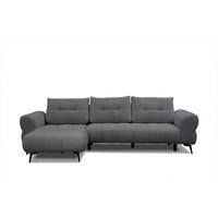ECKSOFA SALVINI 4-Sitzer, graphitfarben - Schwarz/Graphitfarben, Holzwerkstoff/Textil (158/292cm) - Courtois Laville