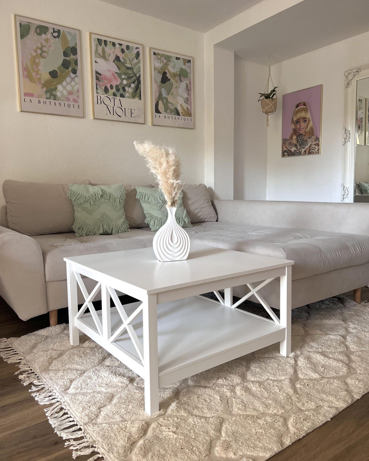 COUCHTISCH weiß quadratisch 80/80cm Lotta - Weiß, Holzwerkstoff (80/80/45cm) - Beliani