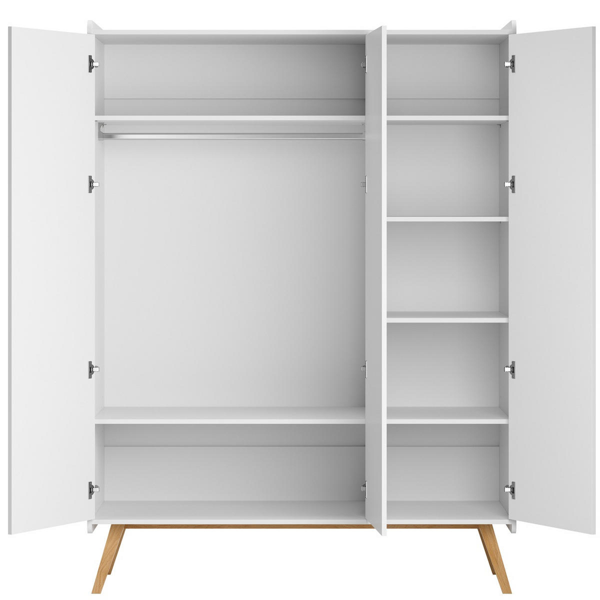 BABYZIMMER Vienna Set B - 4-teilig - Weiß - Weiß, Holzwerkstoff (149/200/58cm) - QMM TraumMöbel