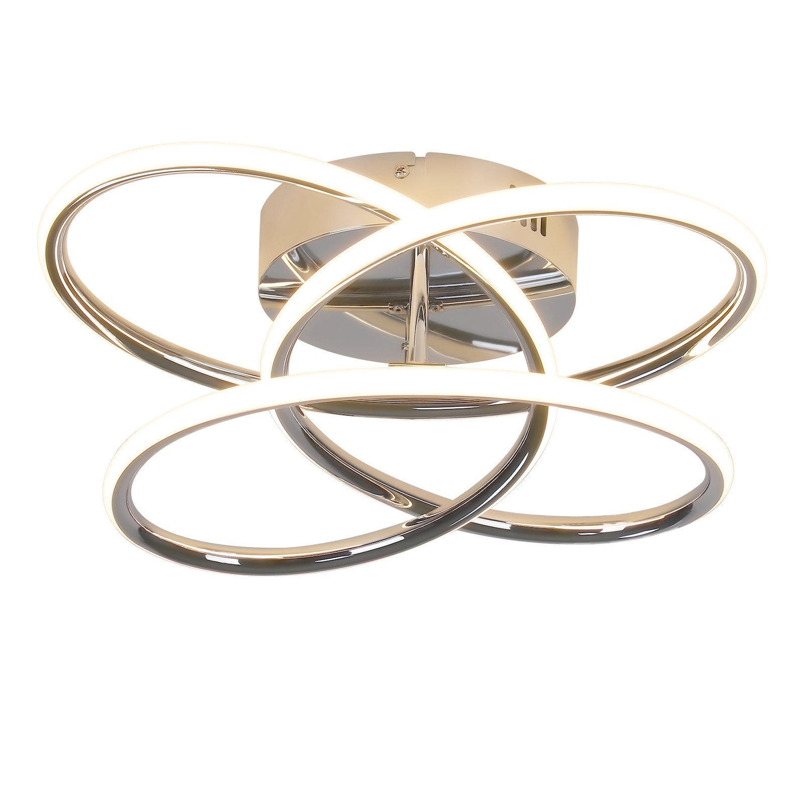 LED-DECKENLEUCHTE Lumpkin 33/36/14cm - Chromfarben, Metall (36/33/14cm) - Nettlife