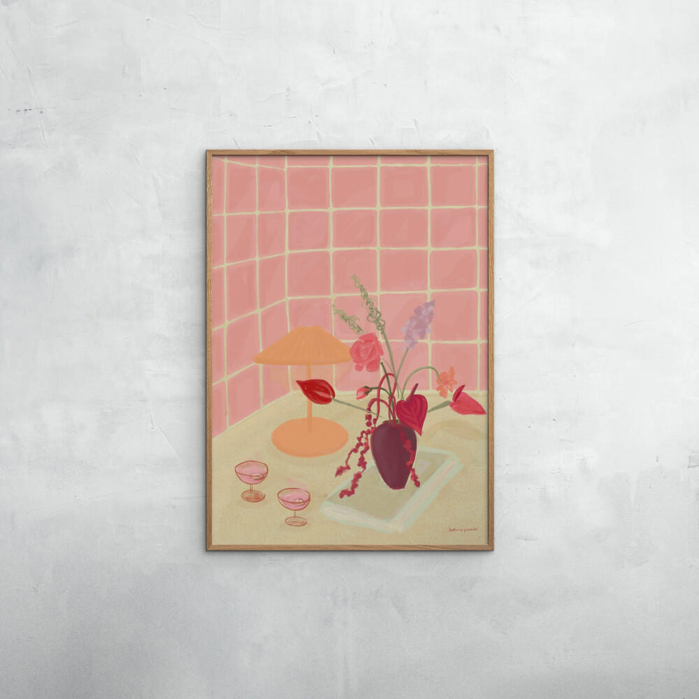 POSTER Katharina Puritscher - Bubbly - Pink, Papier (50/70/0.1cm) - Poster&Frame