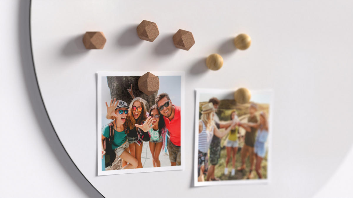 RUNDE Magnetplatte SLIMboard weiß 40 cm Durchmesser - rahmenlose weiße Tafel - Weiß, Metall (40/40/0.3cm) - ALLboards