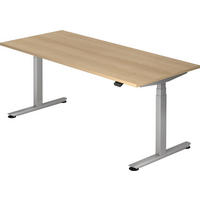 SCHREIBTISCH elektrisch Bluetooth & App XDLB 80/180/74 cm in Eichefarben - Eichefarben, Holzwerkstoff (80/180/74cm) - bümö