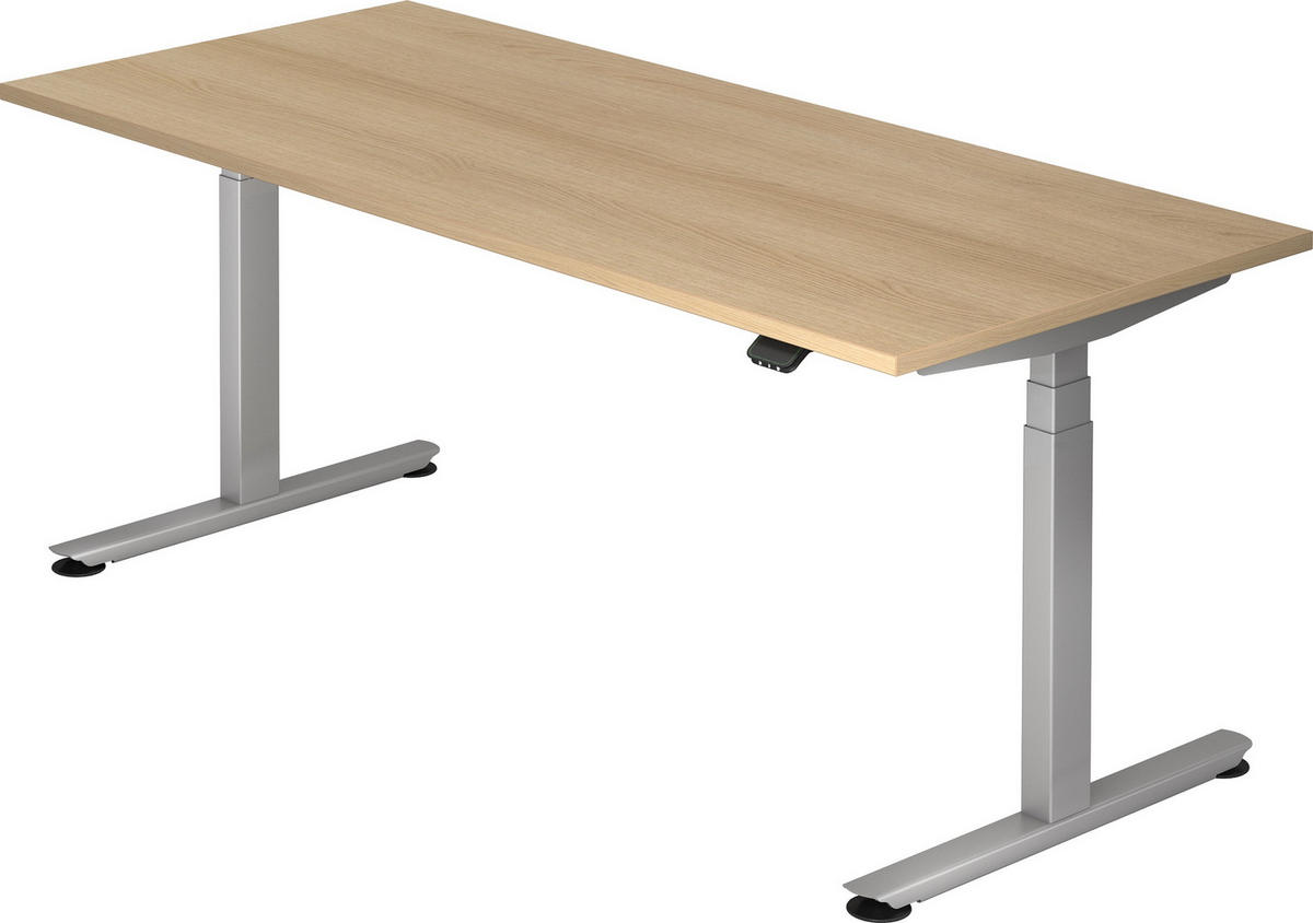 SCHREIBTISCH elektrisch Bluetooth & App XDLB 80/180/74 cm in Eichefarben - Eichefarben, Holzwerkstoff (80/180/74cm) - bümö