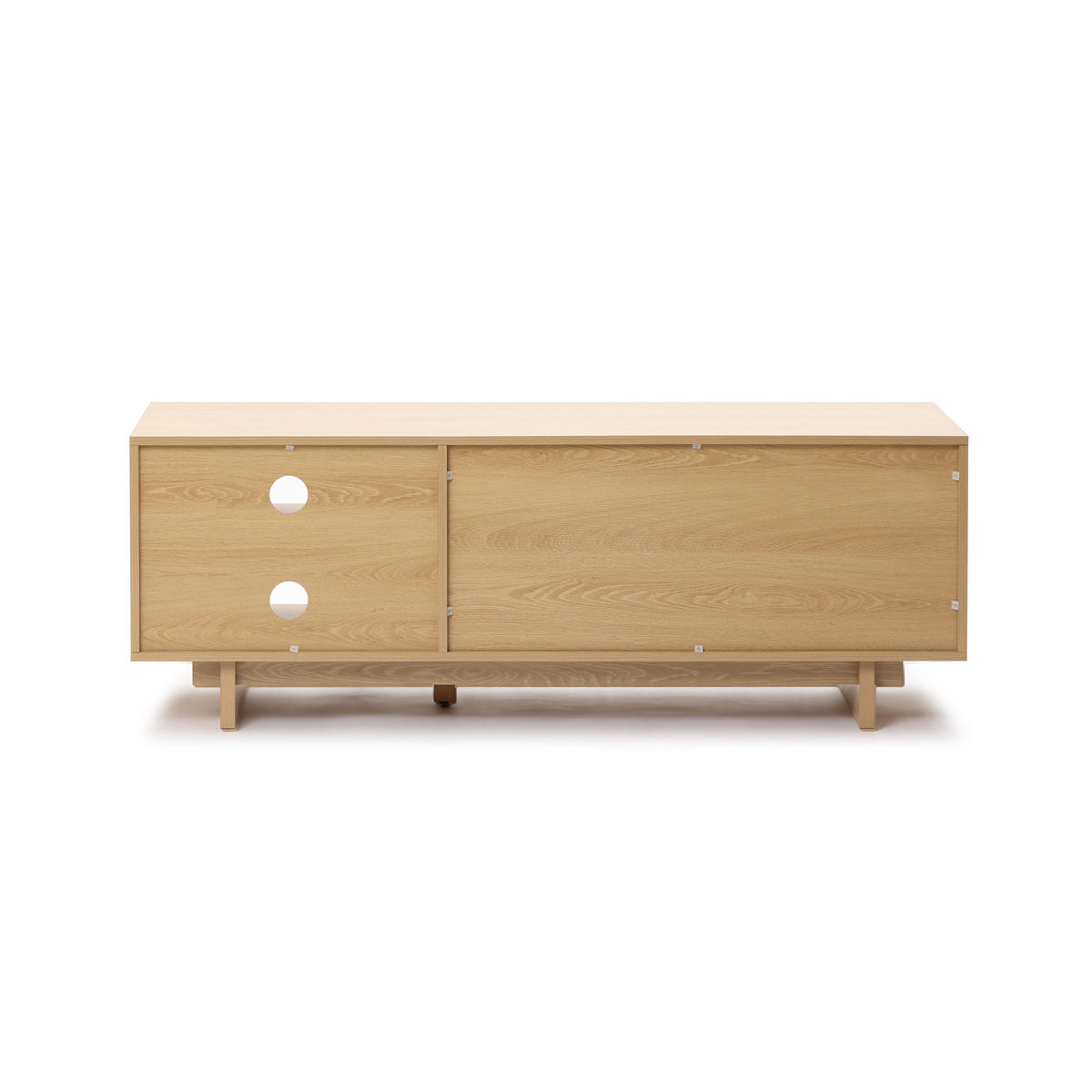 TV-SCHRANK im modernen skandinavischen Stil, TV-Lowboard mit 2 Türen & 2 Ablagen,Holzoptik | B140 x T40 x H50 cm - Braun, Holzwerkstoff (140/50/40cm) - Hometopia
